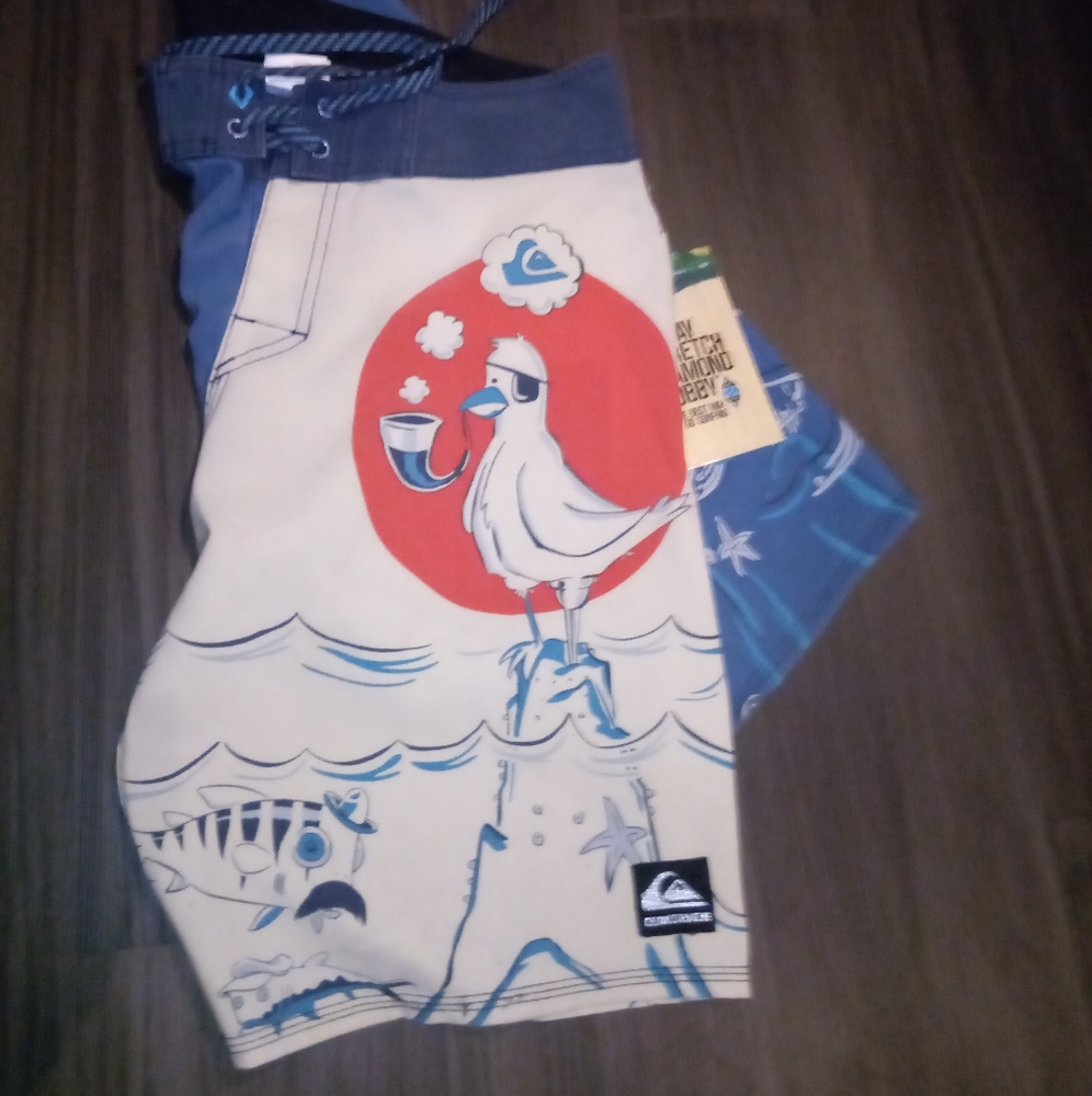 New Quicksilver Swim Trunks Size 28